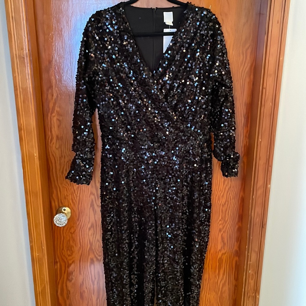 NWT Black Sequins Jumpsuit